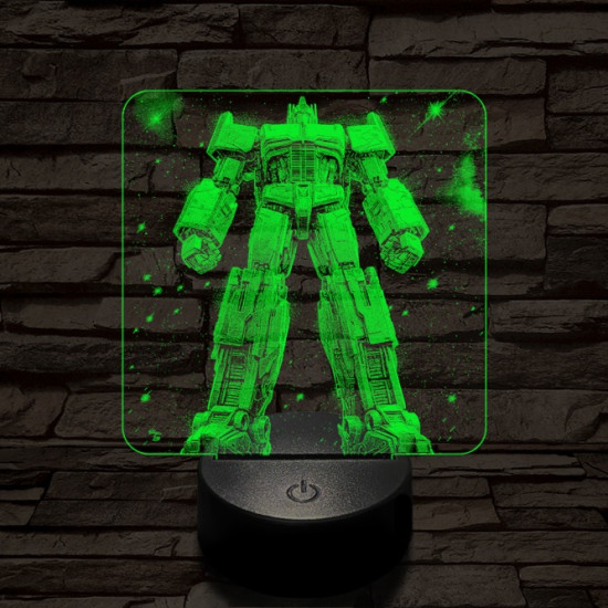 Optimus dicsősége 7 színű valósághű 3D led lámpa