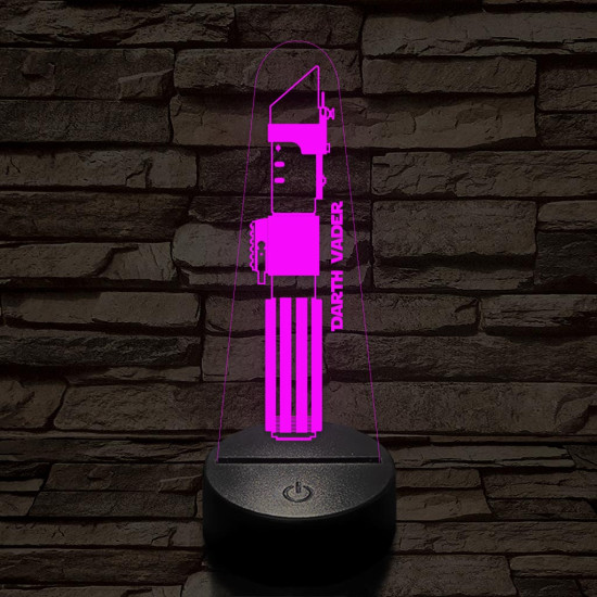 Darth Vader fénykardja fénykardja 7 színű 3D led lámpa