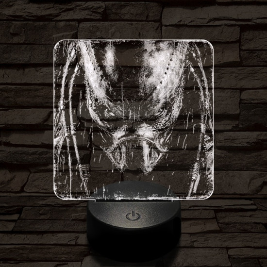 A predátor bosszúja 7 színű valósághű 3D led lámpa