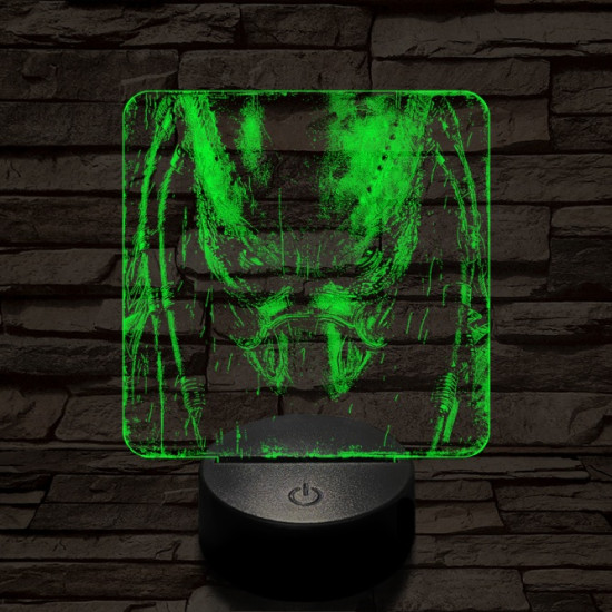 A predátor bosszúja 7 színű valósághű 3D led lámpa