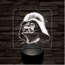 Vader sisakja 7 színű valósághű 3D led lámpa