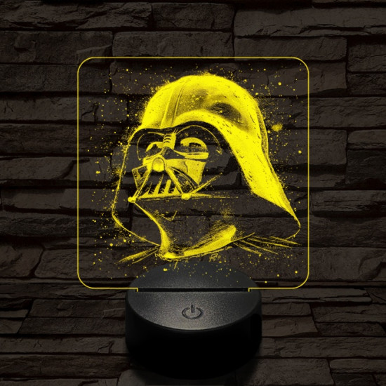 Vader sisakja 7 színű valósághű 3D led lámpa
