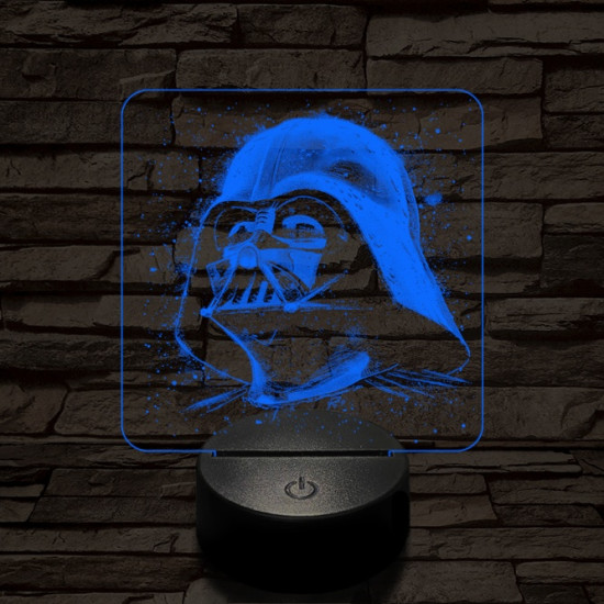 Vader sisakja 7 színű valósághű 3D led lámpa