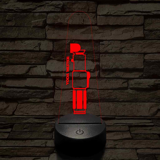 Yoda Mester fénykardja 7 színű 3D led lámpa