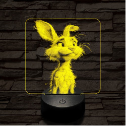 Csapzott Hopsz nyuszi 7 színű valósághű 3D led lámpa