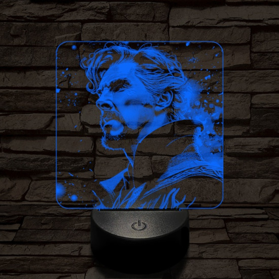 A mágus doktor 7 színű valósághű 3D led lámpa