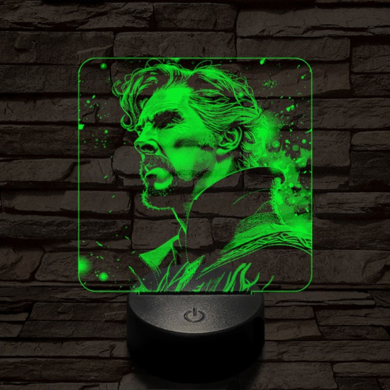 A mágus doktor 7 színű valósághű 3D led lámpa