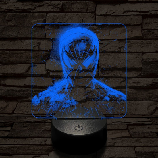 Pókember mereng 7 színű valósághű 3D led lámpa