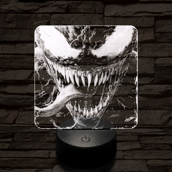 Venom éhes 7 színű valósághű 3D led lámpa