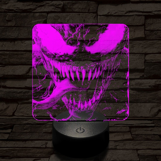 Venom éhes 7 színű valósághű 3D led lámpa