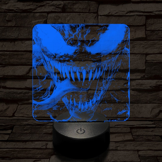 Venom éhes 7 színű valósághű 3D led lámpa