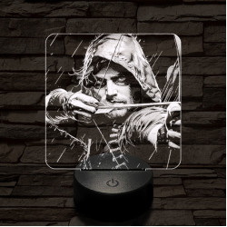 Zöld  íjász 7 színű valósághű 3D led lámpa