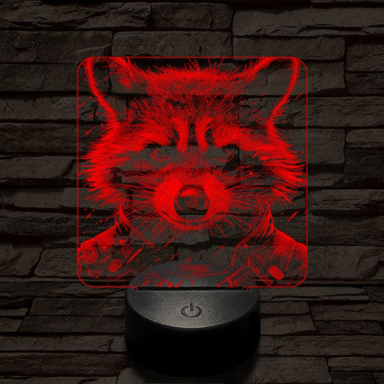 Mordály elszánt 7 színű valósághű 3D led lámpa