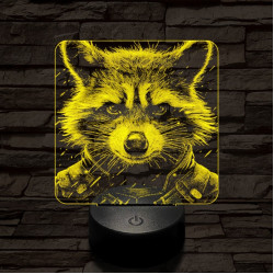Mordály elszánt 7 színű valósághű 3D led lámpa