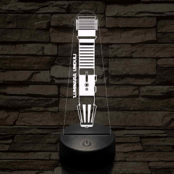 Luminara Unduli fénykardja 7 színű 3D led lámpa