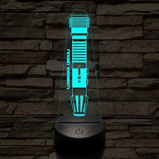 Luminara Unduli fénykardja 7 színű 3D led lámpa