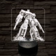 Optimus harcra kész 7 színű valósághű 3D led lámpa