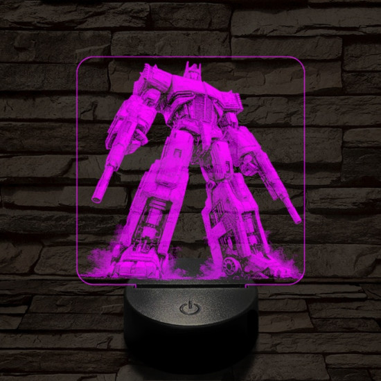 Optimus harcra kész 7 színű valósághű 3D led lámpa