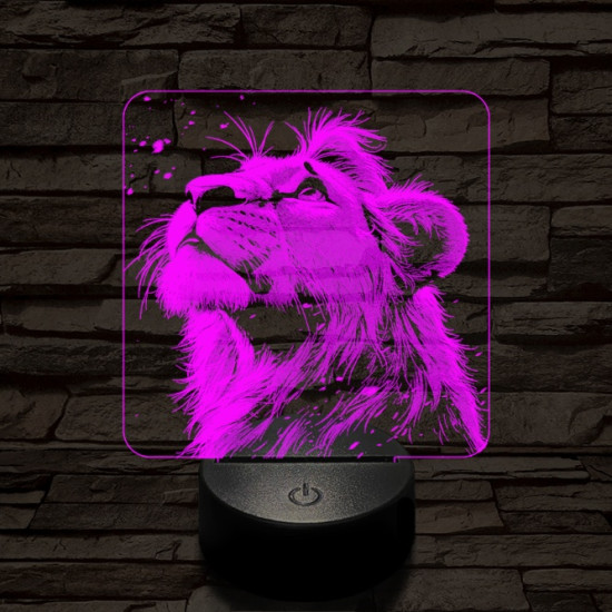 Szimba magányos 7 színű valósághű 3D led lámpa