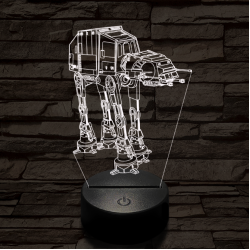 Birodalmi lépegető 7 színű  3D led lámpa