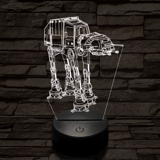 Birodalmi lépegető 7 színű  3D led lámpa