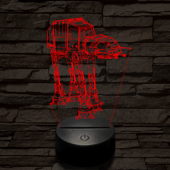 Birodalmi lépegető 7 színű  3D led lámpa