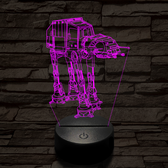 Birodalmi lépegető 7 színű  3D led lámpa