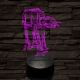 Birodalmi lépegető 7 színű  3D led lámpa