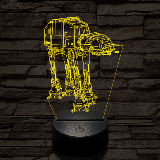 Birodalmi lépegető 7 színű  3D led lámpa