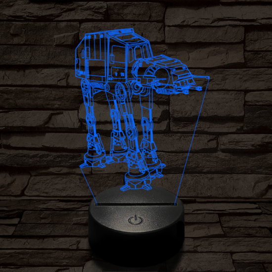 Birodalmi lépegető 7 színű  3D led lámpa