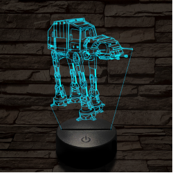 Birodalmi lépegető 7 színű  3D led lámpa