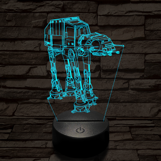 Birodalmi lépegető 7 színű  3D led lámpa