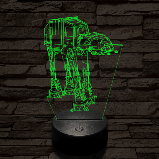 Birodalmi lépegető 7 színű  3D led lámpa