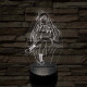 Anime csinos karakter 7 színű 3D led lámpa