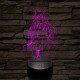 Anime csinos karakter 7 színű 3D led lámpa