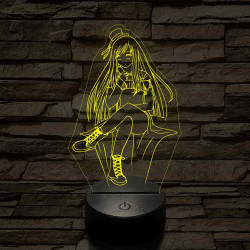 Anime csinos karakter 7 színű 3D led lámpa