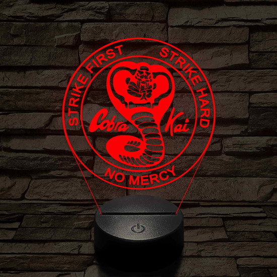 Cobra Kai 7 színű 3D led lámpa