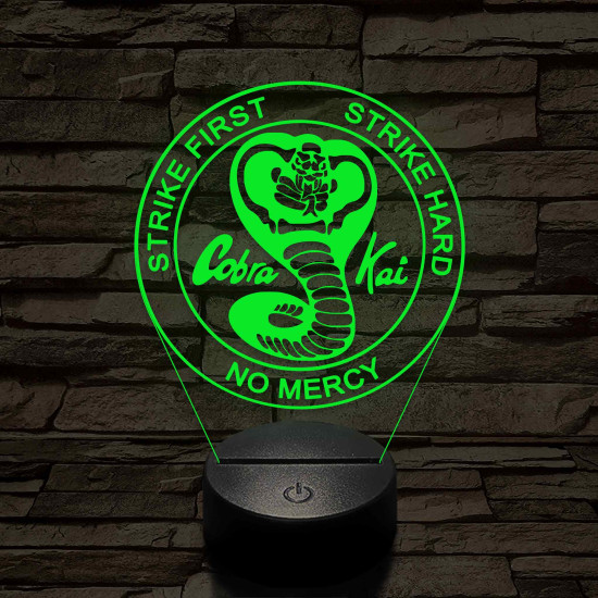 Cobra Kai 7 színű 3D led lámpa