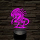 Alien Xeno 7 színű 3D led lámpa