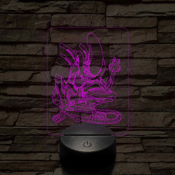 Alien 7 színű 3D led lámpa