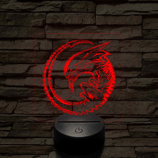 Alien Baby 7 színű 3D led lámpa