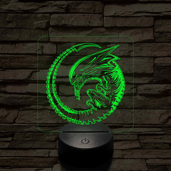 Alien Baby 7 színű 3D led lámpa
