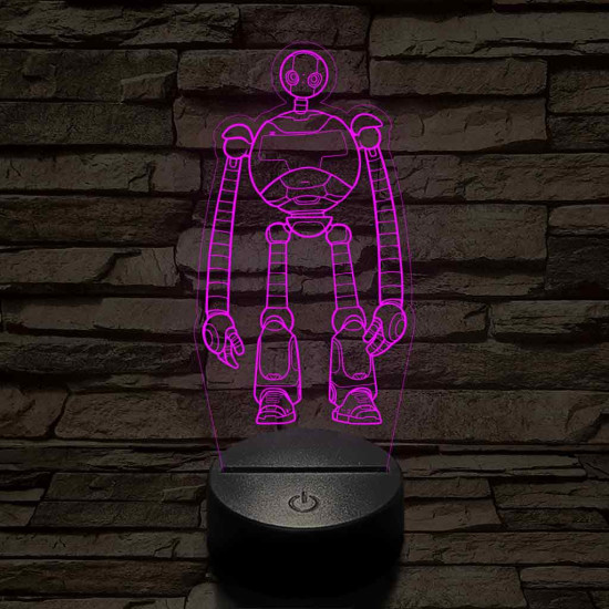 Vad Robot Rozzum 7134 „Roz” 7 színű  3D led lámpa