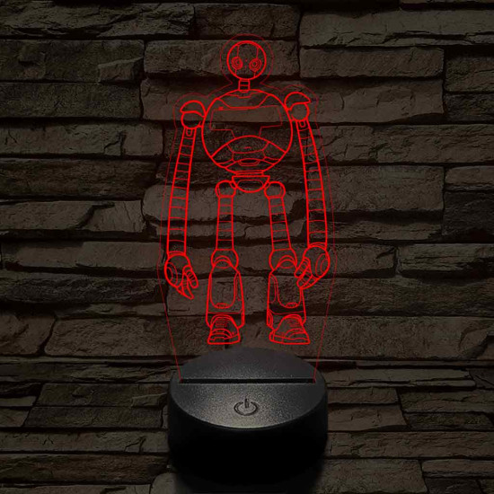 Vad Robot Rozzum 7134 „Roz” 7 színű  3D led lámpa