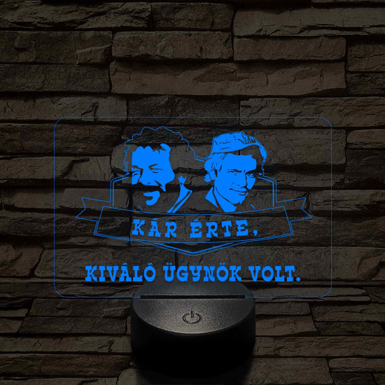 Bud Spencer & Terence Hill 7 színű  3D led lámpa