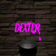 Dexter 3D 7 színű  3D led lámpa