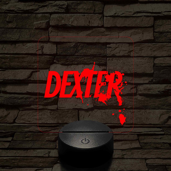 Dexter 3D 7 színű  3D led lámpa