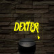 Dexter 3D 7 színű  3D led lámpa