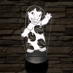 Lula 7 színű 3D led lámpa