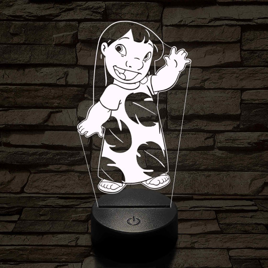 Lula 7 színű 3D led lámpa